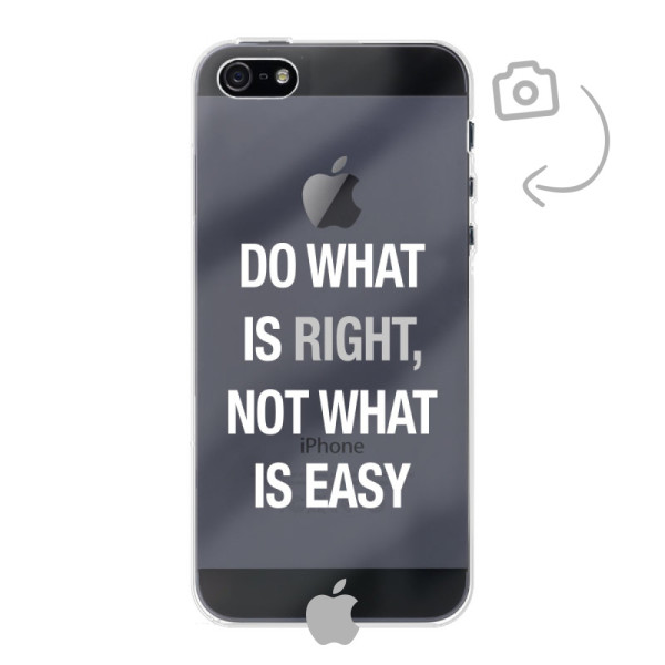Etui de téléphone en flexibel imprimé au dos pour iPhone 5/5s