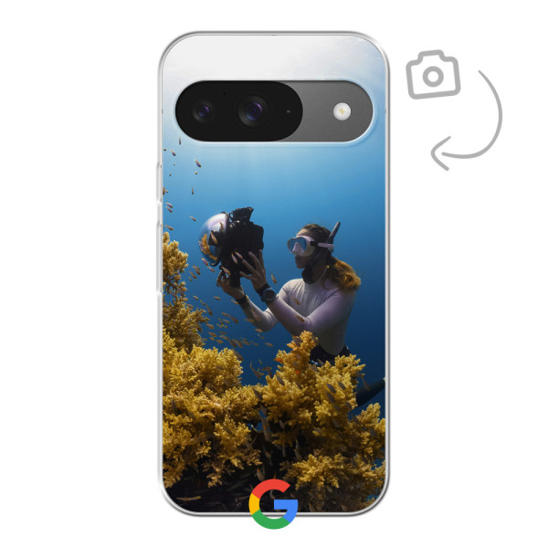 Etui de téléphone en flexibel imprimé au dos pour Google Pixel 9