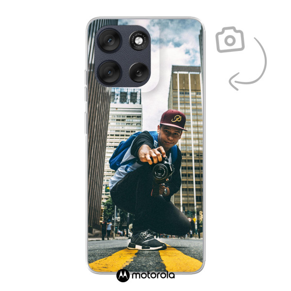 Etui de téléphone en flexibel imprimé au dos pour Motorola Moto G56
