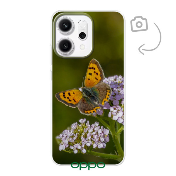 Etui de téléphone en flexibel imprimé au dos pour Oppo Reno14 Pro