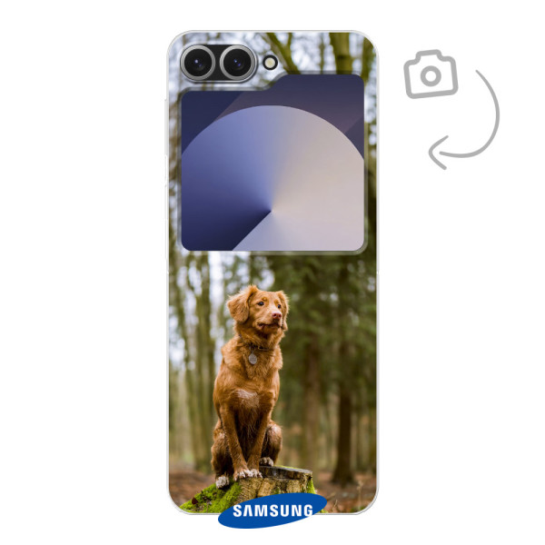 Étui de téléphone solide imprimé au dos pour Samsung Galaxy Z Flip6/Flip7 FE