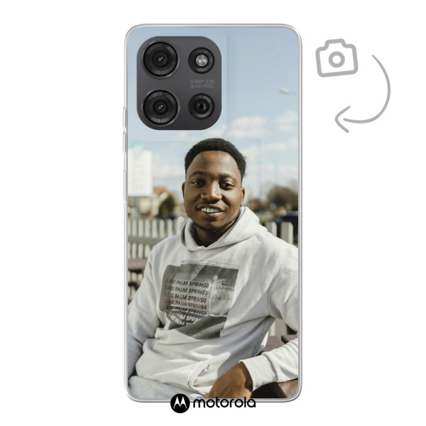 Etui de téléphone en flexibel imprimé au dos pour Motorola Moto G86