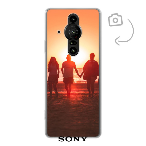Etui de téléphone en flexibel imprimé au dos pour Sony Xperia Pro-I