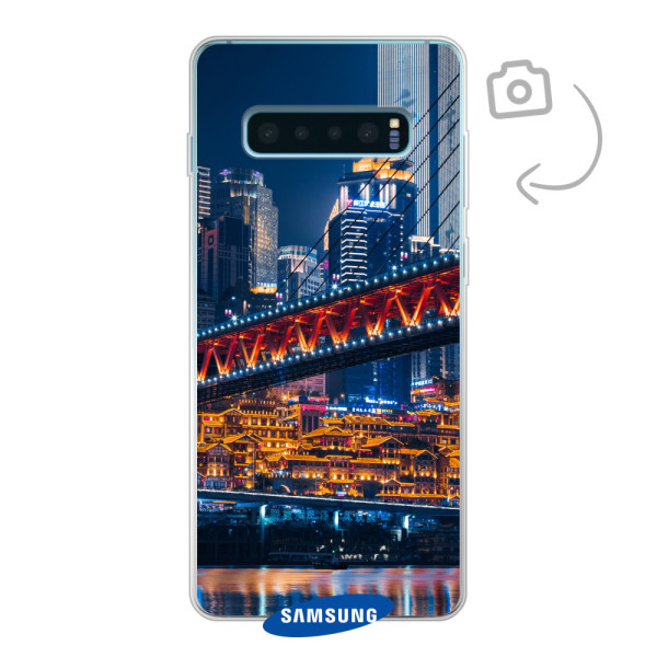 Etui de téléphone en flexibel imprimé au dos pour Samsung Galaxy S10 Plus
