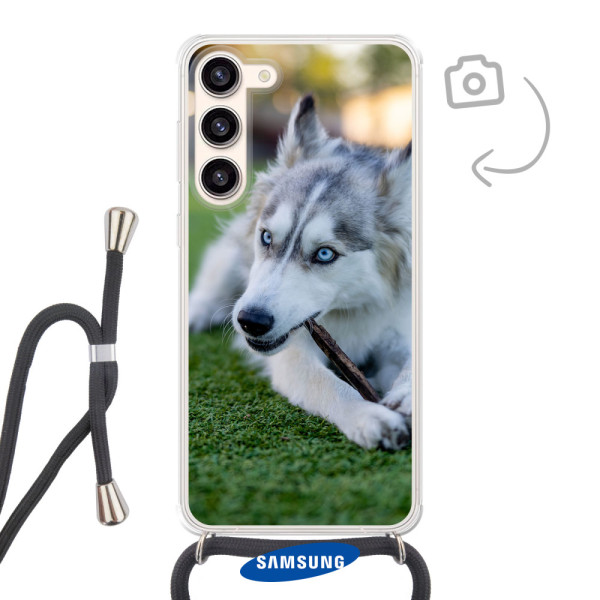 Etui de téléphone avec cordon pour Samsung Galaxy S23 Plus