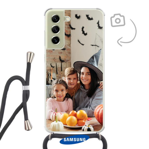 Etui de téléphone avec cordon pour Samsung Galaxy S21 FE