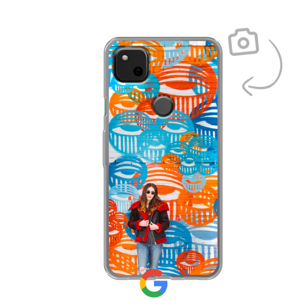 Etui de téléphone en flexibel imprimé au dos pour Google Pixel 4a