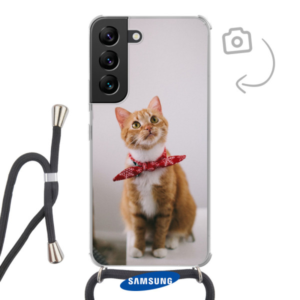 Etui de téléphone avec cordon pour Samsung Galaxy S22