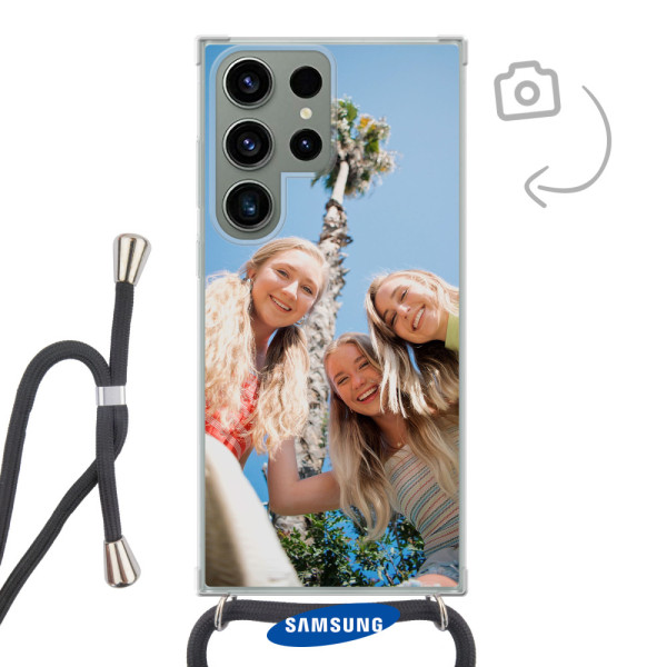 Etui de téléphone avec cordon pour Samsung Galaxy S23 Ultra
