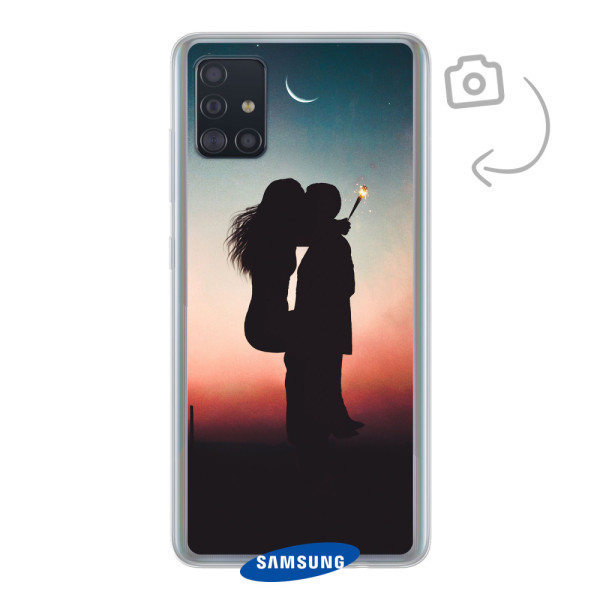 Etui de téléphone en flexibel imprimé au dos pour Samsung Galaxy A51