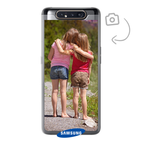 Etui de téléphone en flexibel imprimé au dos pour Samsung Galaxy A80