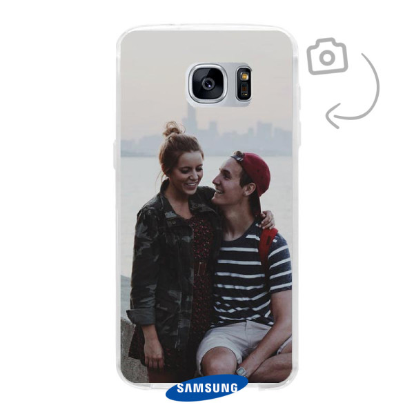 Etui de téléphone en flexibel imprimé au dos pour Samsung Galaxy S7 Edge