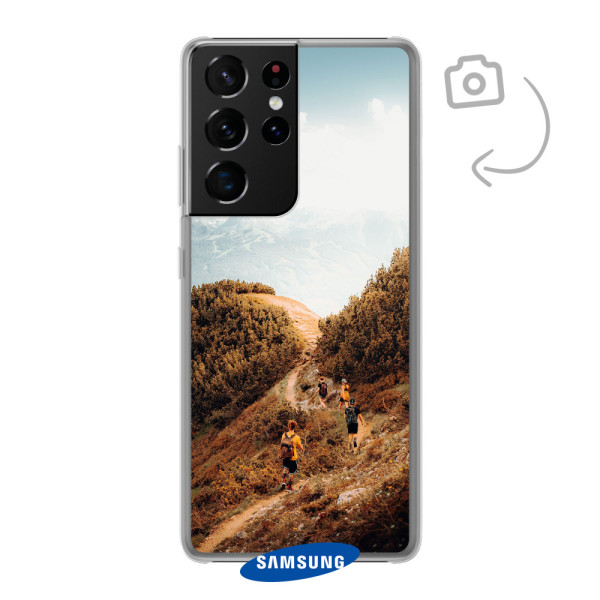 Étui de téléphone solide imprimé au dos pour Samsung Galaxy S21 Ultra 5G