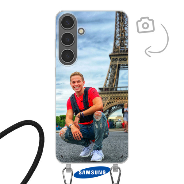 Etui de téléphone avec cordon pour Samsung Galaxy S24 Plus